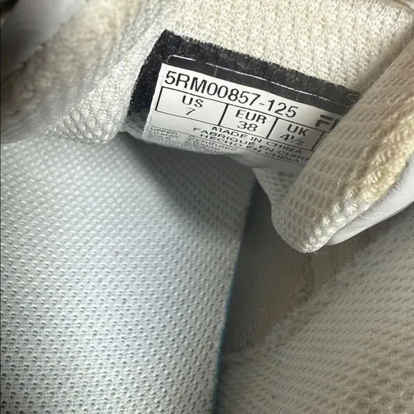 Fila White Sneakers with Navy and Red Details - Picture 5 of 5